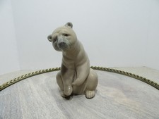 Lladro GOOD BEAR Figurine 1205 Sitting Upright Light Brown Bear - No Box