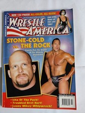 Wrestle America Magazine FEBRUARY 2001 Stone-Cold Vs. The Rock WWF WWE WCW