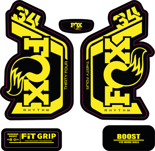 Fox rhythm forks decals - fox, 34