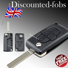 For Peugeot 1007 804 Button Remote Flip Key Fob Case Shell VA2 Blade  re4bngnc