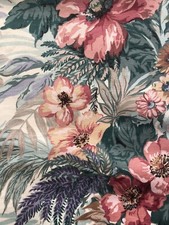 Vintage Crowson Avallon Floral Fabric Remnant Used
