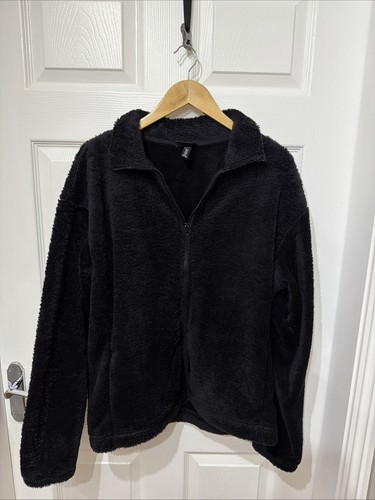 Mens black teddy fleece - h&m,