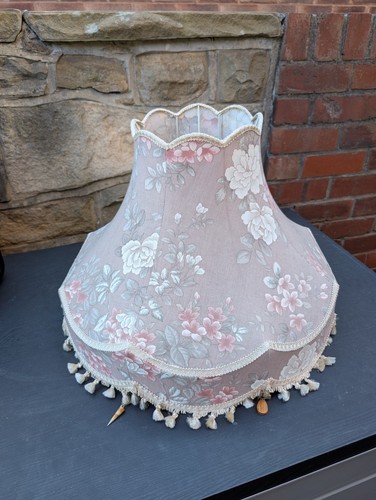 Vintage pink floral lampshade - ,