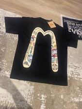 Evisu Mens Black Tshirt Large