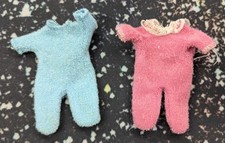 Vintage Barbie HEART FAMILY 1980s Towelling Babygros Mattel Matching for toddler