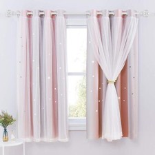 NICETOWN Kids Blackout Curtains Voile - Eyelet Top Thermal Insulated Curtains