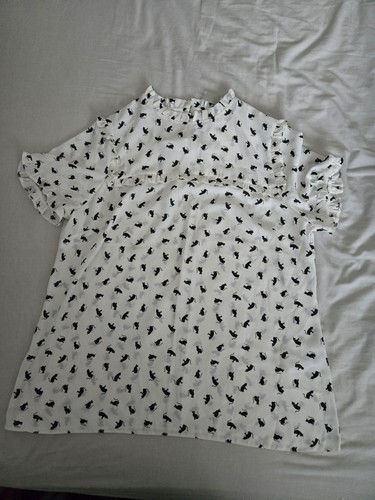 Ruffle cat blouse - ruffle,