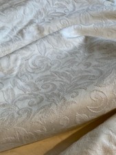 ROYAL OTTOMAN CREAM DAMASK DRAPES - 2 PAIR AVAILABLE WIDE & LONG