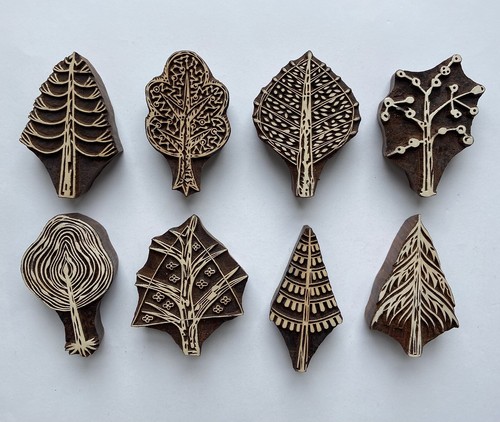 Set wooden tree stamps - set,