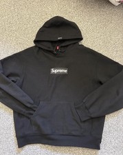 Supreme Men's Hoodie Size Medium Black Box Logo FW 2024