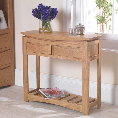 Solid oak console - oak, table