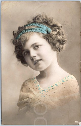 Rppc antique postcard portrait - antique,