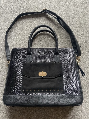 Large black faux - black,