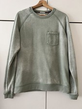 Tommy Hilfiger Mens Jumper Green Pullover Sweatshirt Sz M Washed Out VTG Style