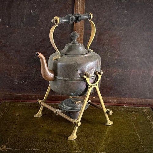 Antique copper spirit kettle - antique,