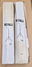 2 x QTX Adjustable PA Speaker Stand 35mm Pole 25kg Load Tripod 1.0 - 1.4m Black