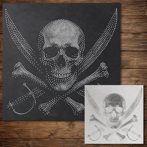 Skull crossbones with swords - skull, &