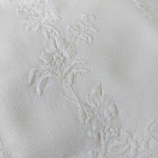 Vintage Square Laura Ashley Embroidered Cut work 35" x 35" Beautiful & Clean