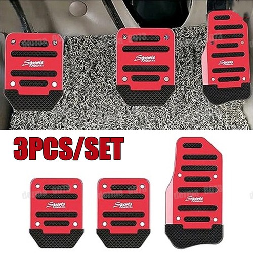 3pcs red universal non slip - red,