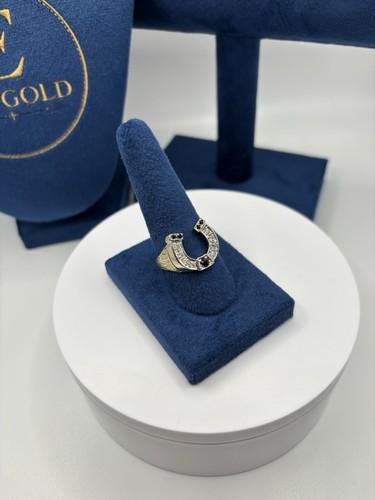 9ct gold horse shoe ring - 9ct,