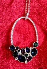 Beautiful Rare Swarovski Crystal Pendant Necklace In Box . Never Worn .