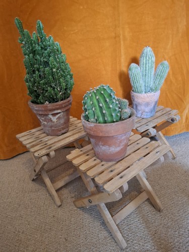 Vintage folding slatted wooden - vintage,
