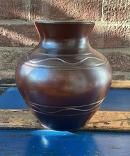 Antique SALT GLAZE stoneware HATHERNWARE numbered Ltd Ed. 2/100 Etched VASE