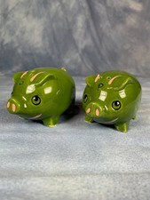 Vintage Piggy Bank Salt and Pepper Shakers Kitsch Cute