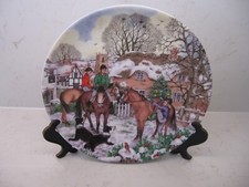 CHRISTMAS COMPANIONS  PLATE  - A RIDE IN THE SNOW  -  BRADFORD EXCHANGE