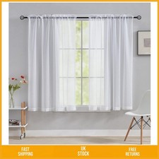 Elegant Semi Sheer White Voile