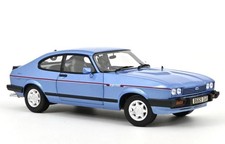 NoRev 1:18 Diecast Model Car, 1984 Ford Capri Mk3 2.8 Injection RHD, Paris Blue