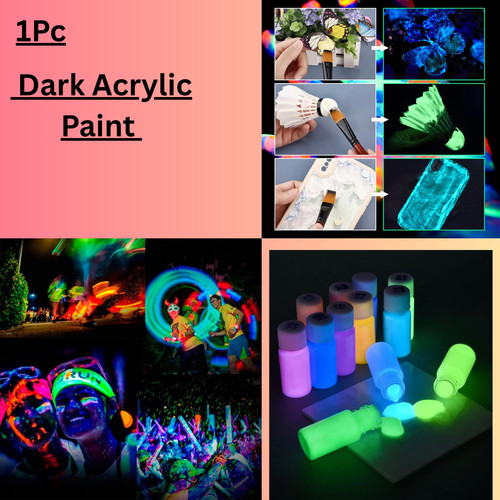 Glow the dark acrylic paint - dark,