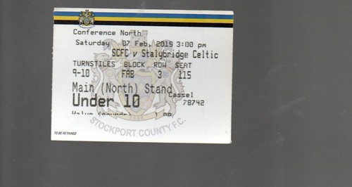 Used ticket stockport county - ticket,