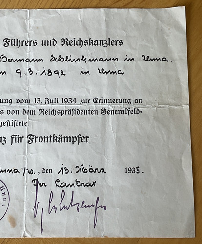 Original 1935 ww1 german cross - original,