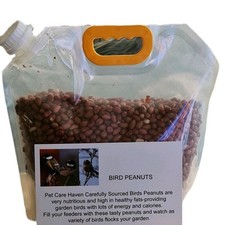 Pet Care Haven Whole Peanuts - Fresh  Wild Bird Seed Seeds Reusable Package 3kg
