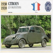 1938-1939 CITROEN 2CV Prototype Classic Car Photograph / Information Maxi Card