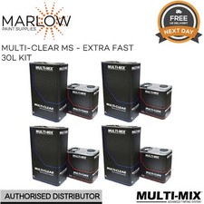 4 X MULTIMIX MULTI CLEAR MS 2K CLEARCOAT KIT 7.5LTR - WITH EXTRA FAST HARDENER