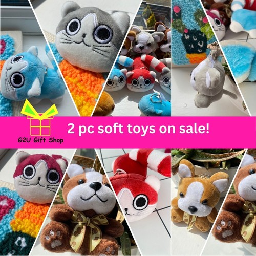 2pc cute animal stuffed soft - 2pc,