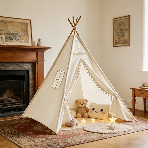Large canvas kids teepee - kids, teepee`star