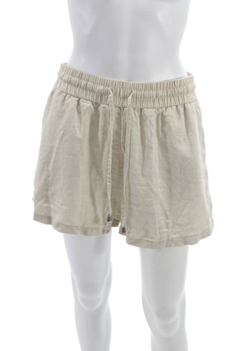 Zara womens beige linen blend - womens,