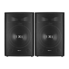2x Vonyx 15" PA Speakers DJ Sound System 1600 Watt UK Stock