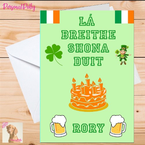 Personalised irish card - personalised,