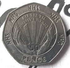 1998 UK 50p NHS 50th