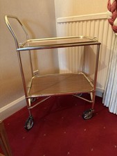 Hostess Trolley In Brass With