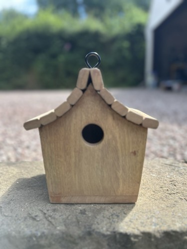 Solid wood bird house - wood,
