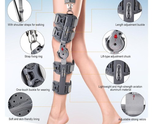 Hinged knee brace - hinged, adjustable