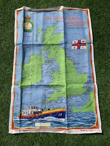Vintage rnli lifeboat chart - vintage,