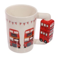 Red Routemaster Bus Ceramic Shaped Handle Mug Novelty  Coffee Cup London Icons