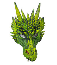 Halloween Green Dragon Head Fancy Dress Cosplay Masquerade 3D Costume Face Mask 