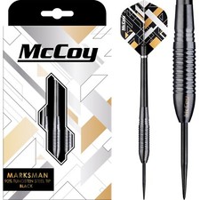 Tungsten Darts Set 22g 24g 26g grams 90% McCoy Marksman Black